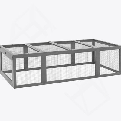 Cage à lapins extérieure en bois avec intérieur spacieux et portes verrouillables pour animaux de compagnie