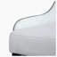 Chaise d'appoint rembourrée blanche Amenda