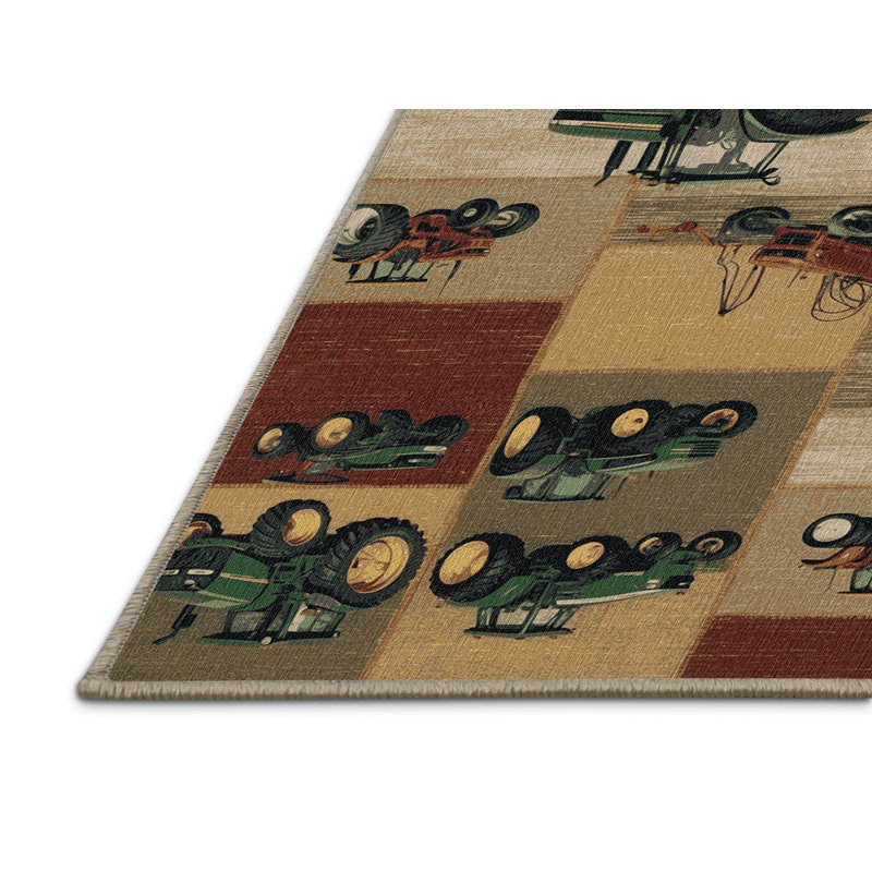 Tapis beige lavable à la machine