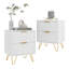 Ensemble de 2 tables de chevet 2 tiroirs Garlington-1900494496
