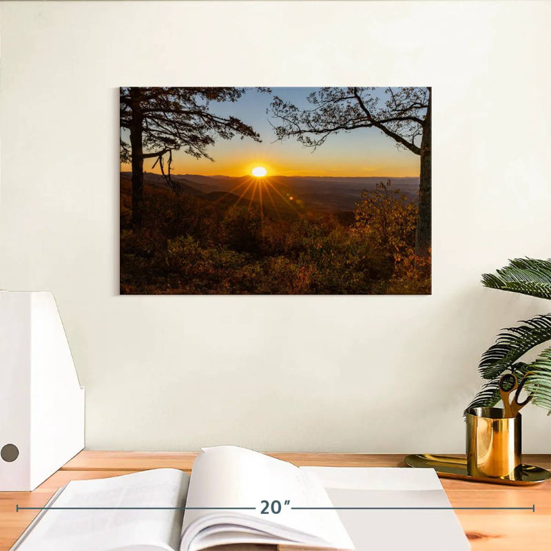 Blue Ridge Parkway au coucher du soleil, H 8 po x l 12 po