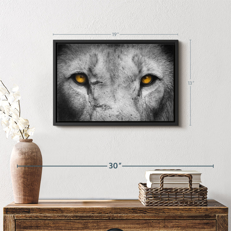 «Lion Eyes Pop», reproduction sur toile, H 19 po x l 13 po