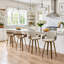 Modern Upholstered Swivel Counter Height Bar Stool-357218063