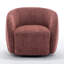Fauteuil demi-tonneau pivotant rembourré Aunna-265042433