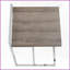 Table basse en forme de C peu encombrante - stratifié brun & amp; Chrome, table d'appoint de salon / chambre à coucher moderne