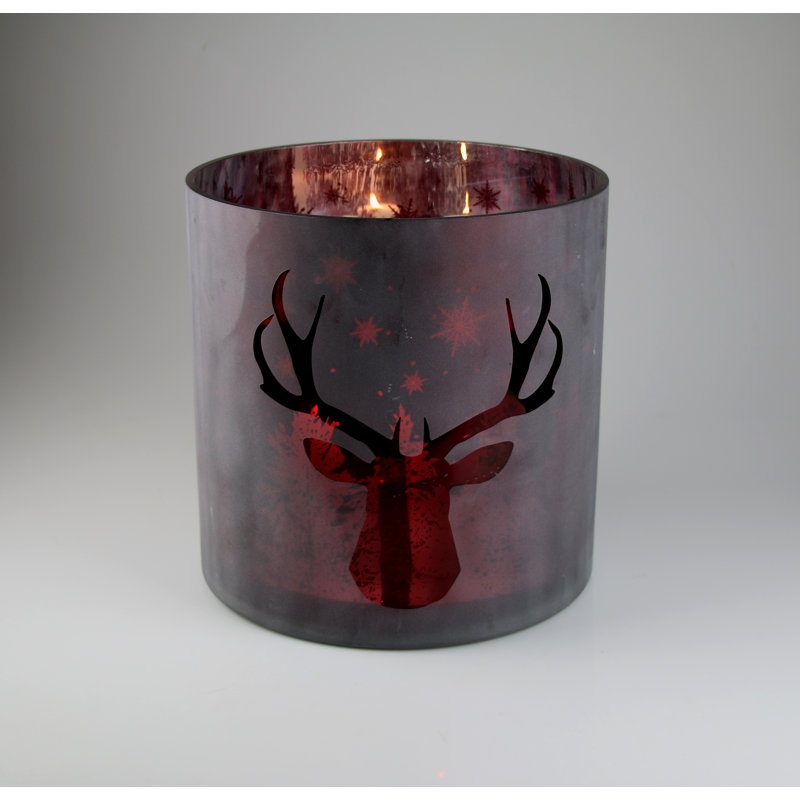 Hirsch Glass Tabletop Tealight Holder, 29cm H x 29cm W x 29cm D