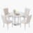 5-Piece Round Pedestal Dining Set-838432731-838432711
