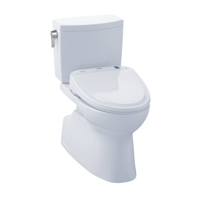 Toilette allongée deux pièces 1,0 GPF TOTO® WASHLET + ® Vespin® II 1G® et siège de bidet WASHLET® S350e, blanc coton