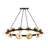 Izair 12 - Light Steel Dimmable Round / Oval Chandelier