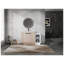 Meuble-lavabo autoportant 48 po avec lavabo en céramique, finition blanc brillant ou chêne clair, armoire de contreplaqué moderne avec rangement inférieur-129504356
