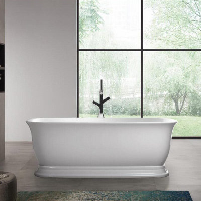 Royal 71 Inch Acrylic Double Ended Freestanding Tab - No Faucet Drillings