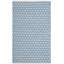 Tapis bleu / ivoire en coton tissé à plat Modena-23025366