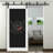 Black Steel Single Door Barn Door Hardware Kit Standard Single-54877462