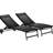 2 Piece Lounge Chair With Wheels, Black, 5 Adjustable Settings, For Patio, Beach, Yard, Pool, Adult Camping Supplies Black Beach Folding Adults
