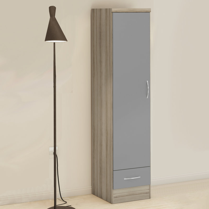 Cascio 1 Door Wardrobe, Grey