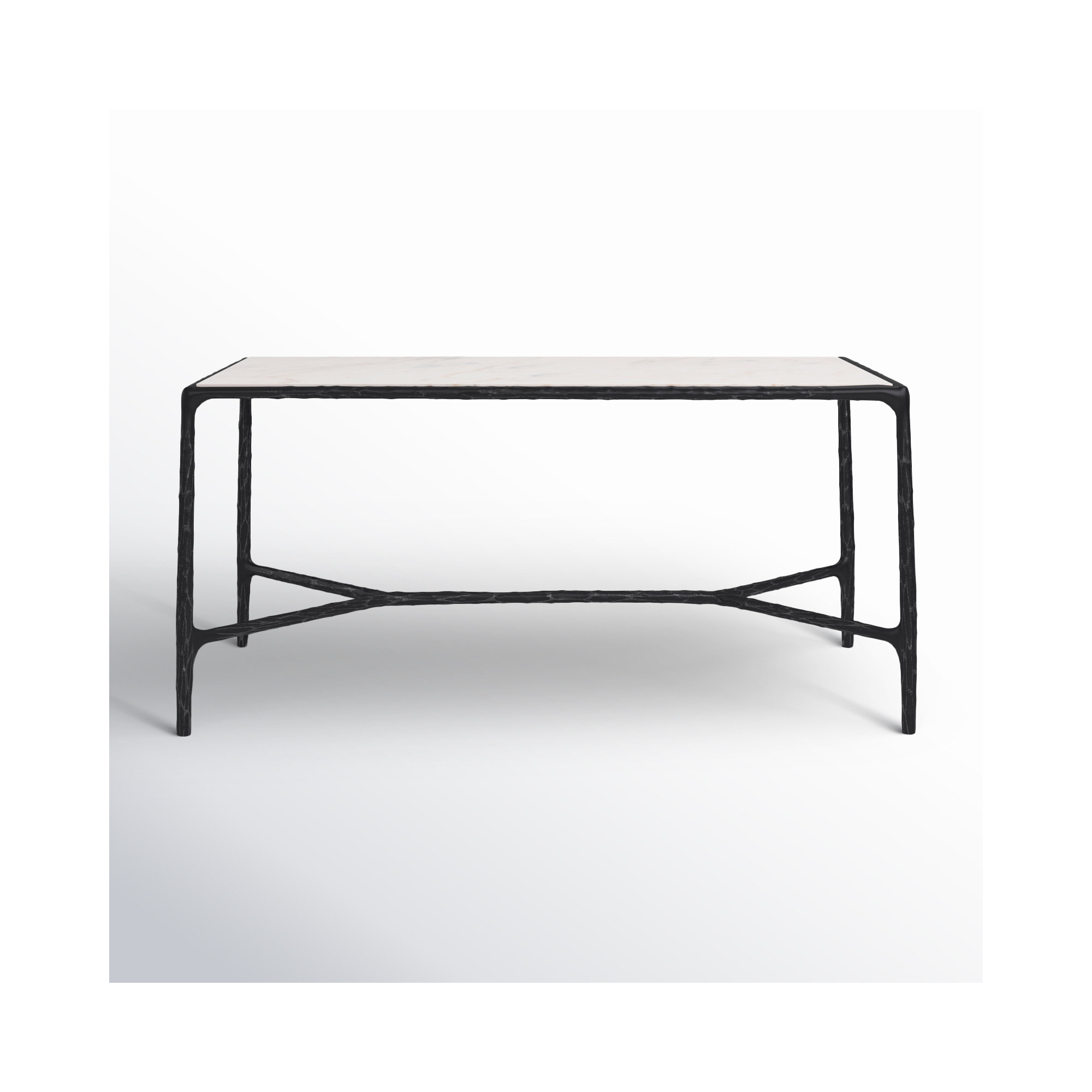 Evelynn Coffee Table, Black, White Marble