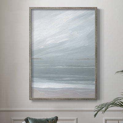 Aqua Soft Shores I, reproduction encadrée - bois massif