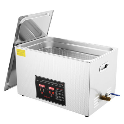 Nettoyeur à ultrasons 30L en acier inoxydable avec minuterie numérique et chauffage pour bijoux, lunettes, montres et petites pièces