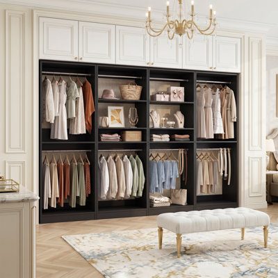 Seward  Wood Closet System With Hanging Rods