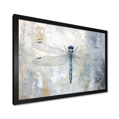 Watercolor Dragonfly In The Fog - Dragonfly Print Wall Art