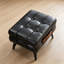 Portable Footstool In Leather With Metal Legs, Multifunctional Footrest, Universal Shoe-changing Stool For Living Rooms And Bedrooms, Simple Style-2107419315