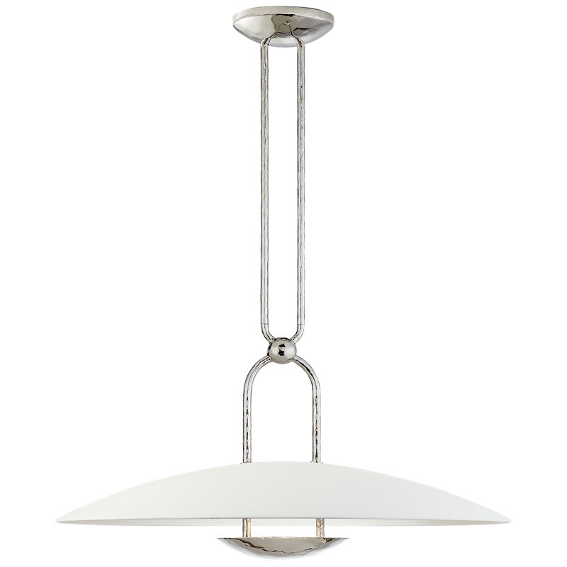 Ralph Lauren Cara 1 Light Small Pendant, Polished Nickel, 34" H x 28" W x 28" D