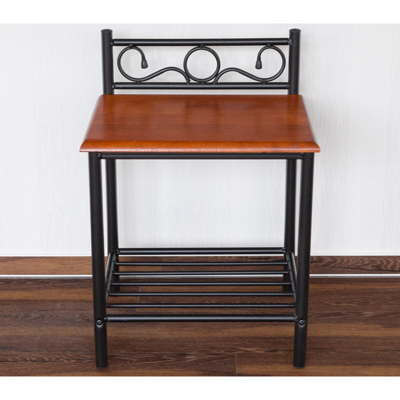 Errol 45cm W Metal Bedside Table