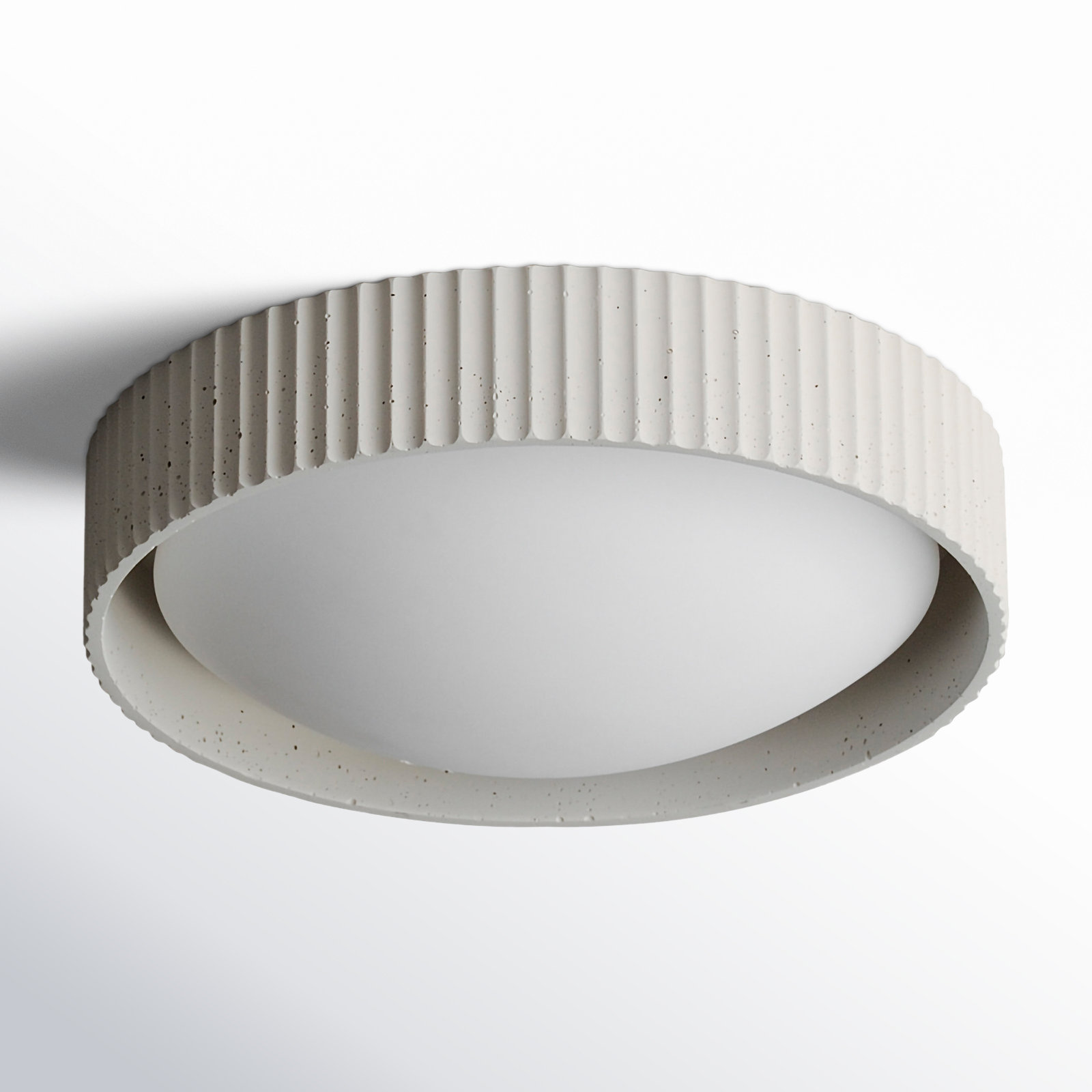 Carran Single Light Flush Mount, Chaulk White