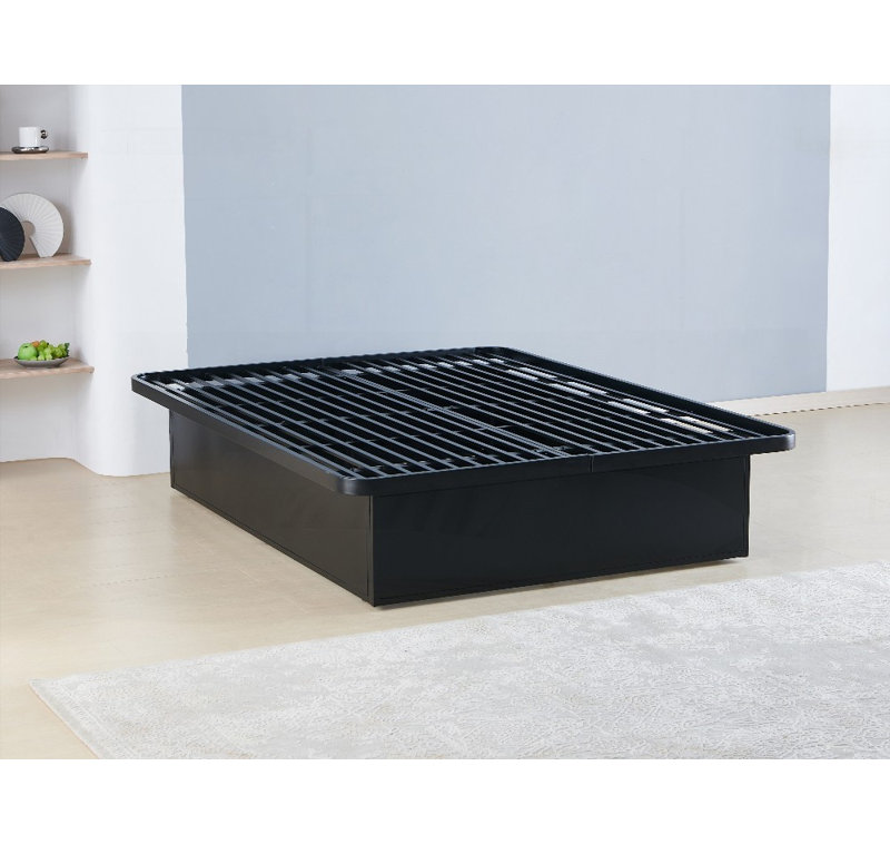 Queen/King Size Metal Platform Bed Frame - No Box Spring Needed, 16 Inch Height for Strong Support, Queen
