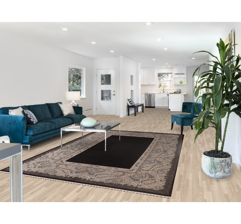 Tapis traditionnel noir 6 x 10