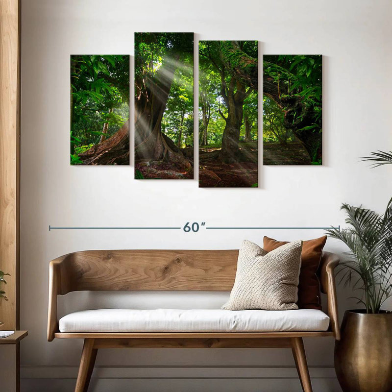 Forêt tropicale ensoleillée Alvord, H 32 po x l 52 po
