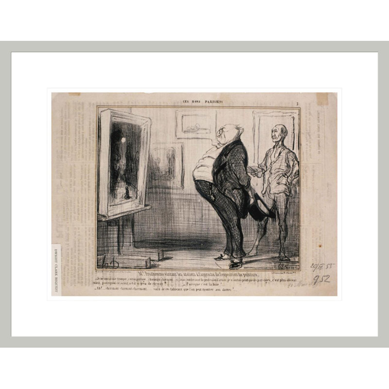 «Ces Bons Parisiens: M. Prudhomme visitant les ateliers…» par Honoré Daumier, impression giclée encadrée