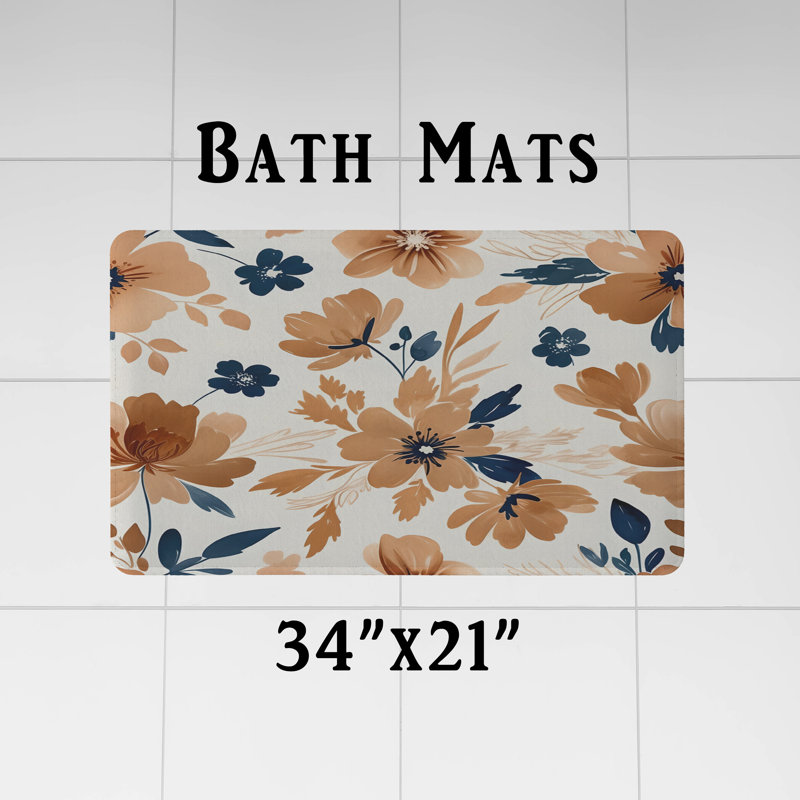 Rideau de douche avec tapis de bain, L 70 po x H 93 po