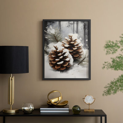 Art des Fêtes de Noël - série 2-CDxxxviii, reproduction encadrée - bois massif
