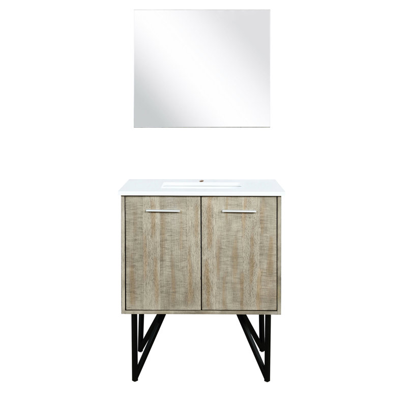 30 po Avec meuble-lavabo de salle de bain rustique avec comptoir en marbre 20 P et miroir 28 - fermeture en douceur, surface de rangement à gratter et grand choix