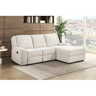 Canapé modulaire inclinable 2 pièces avec méridienne droite Luxury Comfort