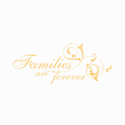 Décalcomanie murale "familles is forever"