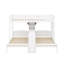 Lit superposé en bois avec bureau et tablettes de rangement, lit superposé triple 3 en 1 avec lampe de lecture à DEL-935423403