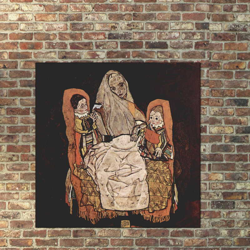 Egon Schiele - Wrapped Canvas Painting, 70cm H x 70cm W x 1.8cm D
