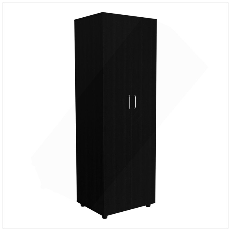 Slim Armoire Barkley, chambre à coucher, noir