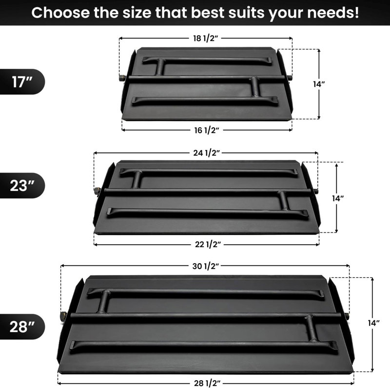Triple Row Gas Burner Pan & Connection Kit - Powder Coated - Fire Pit or Fireplace- FREE Bonus Bag of Glowing Embers