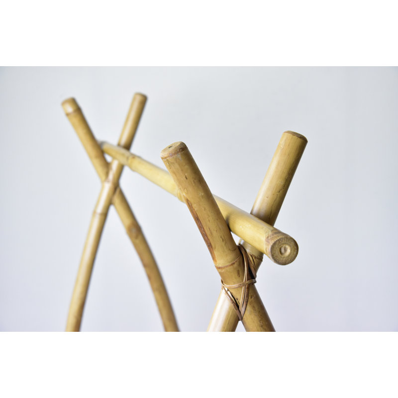 Venne 30.5'' Solid Wood Rolling Clothing Rack