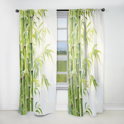 Veerander - Rideau en bambou - Rideau floral obscurcissant - 1 panneau