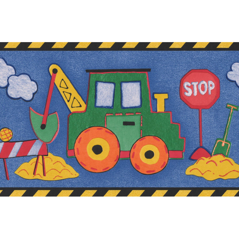 Arbouet, tracteur, camion-pelle, bordure murale, Bleu