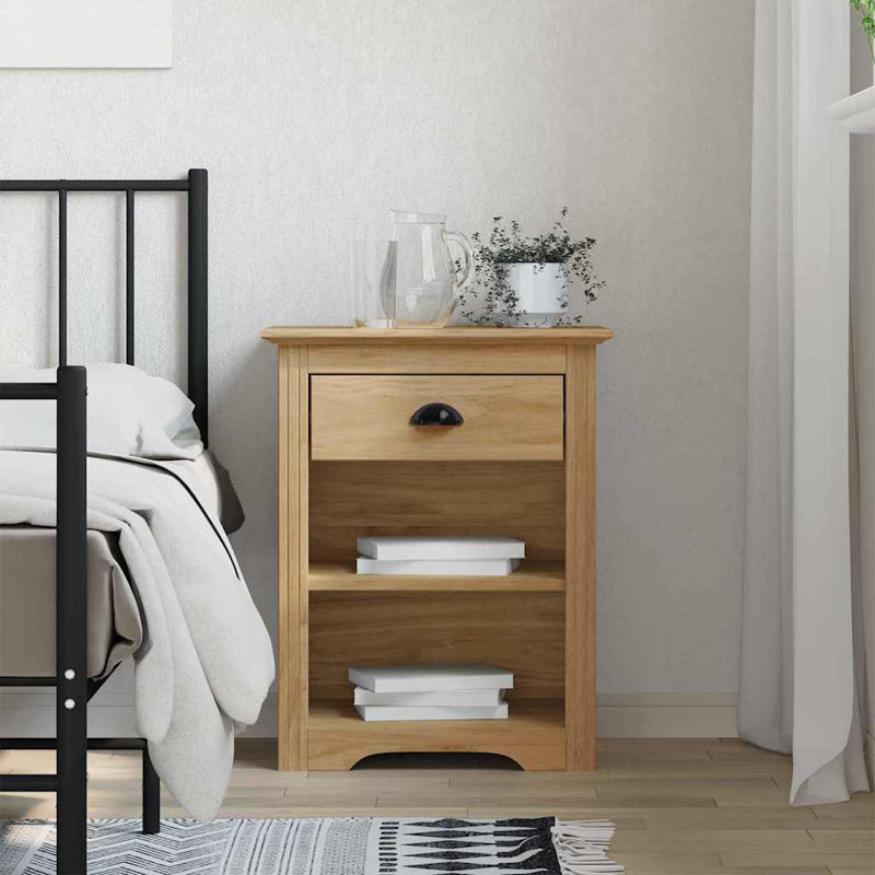 53cm W Manufactured Wood Bedside Table