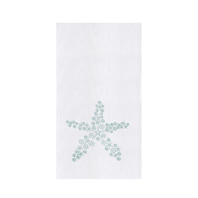 Starfish and Sand Dollar Coastal Christmas Towel
