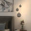 Calla Lilies 3 Pendants in Grey Glass-1146811921