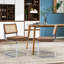 Chaise d'appoint rembourrée en rotin à dossier (ensemble de 2)-1594733234