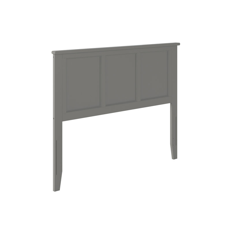 Tête de lit en bois massif Amear, Double, gris