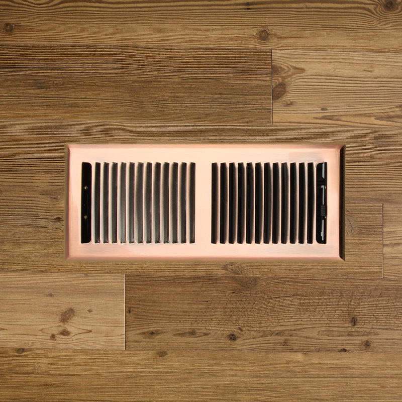 Registre de plancher, Cuivre antique, H 2 po x l 12 po x P 4 po